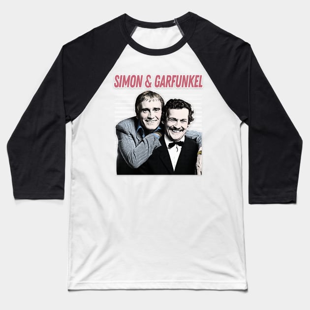 Simon & Garfunkel / Retro Aesthetic Meme British Humour Parody Design Baseball T-Shirt by DankFutura